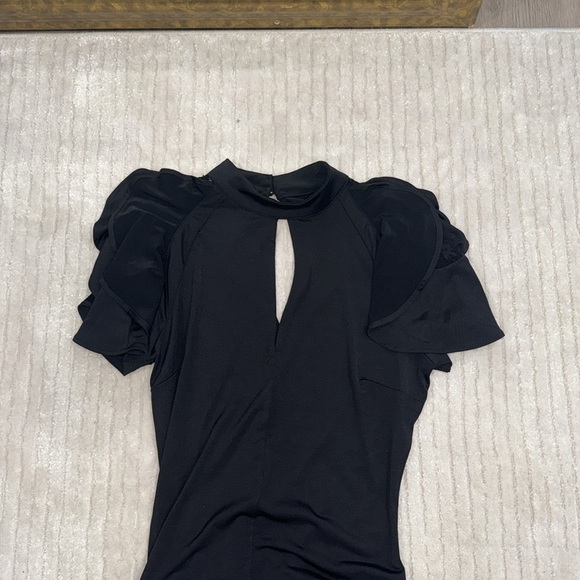 Bebe Black Short Sleeve Bodysuit Size M - Picture 3 of 6